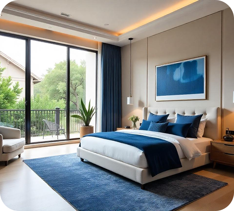 Modern bedroom interior